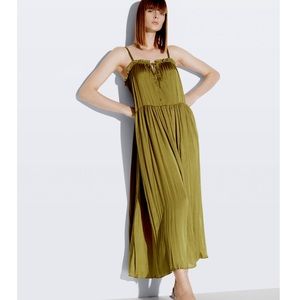 Zara satin effect dress